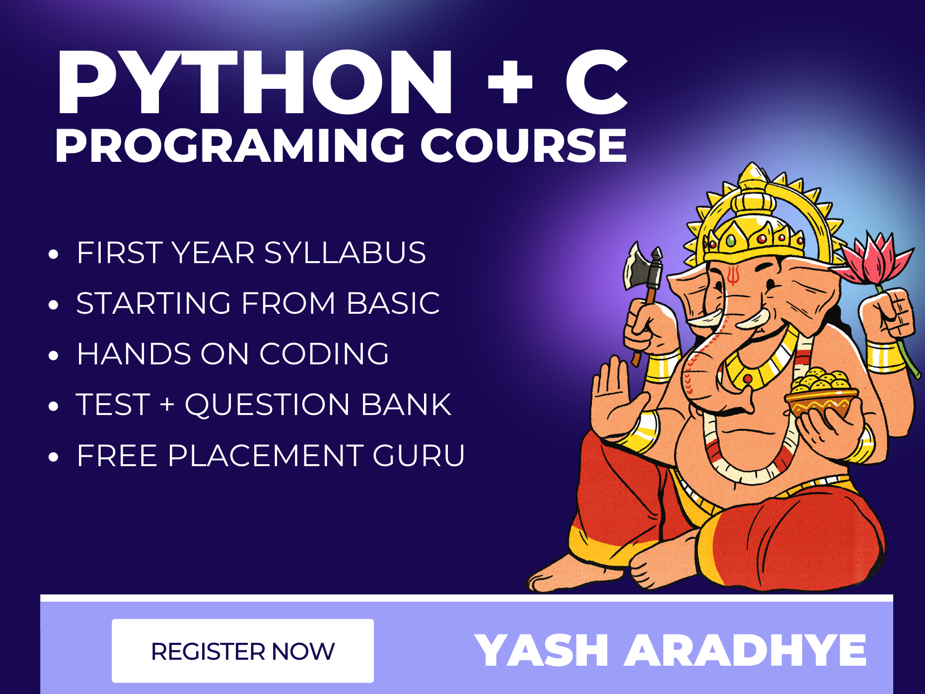 C+ PYTHON Programming Course For First Year + FREE PLACEMENT GURU ...